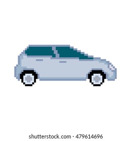 Pixel Icon. Beautiful  Car 
