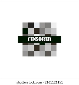 pixel icon censored vector illustration