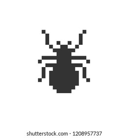 Pixel icon of insect. Spider Icon. 