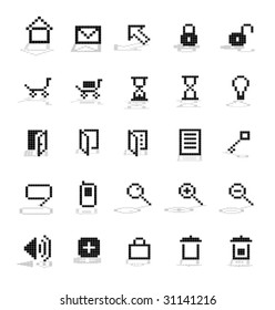 pixel icons set
