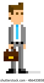 Pixel Illustration: businessman
