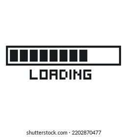 Pixel Illustration Loading Icon Progress Bar Stock Vector (Royalty Free ...