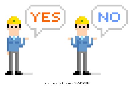 Pixel Illustration: work to answer employees