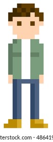 Pixel Illustration: young men