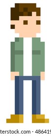 Pixel Illustration: young men