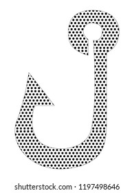 Pixel Image of a Fishing Hook