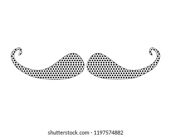Pixel Image of a Hipster Mustache
