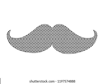 Pixel Image of a Hipster Mustache