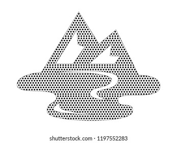 Pixel Image of Mountains