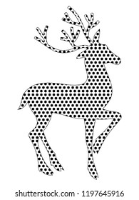 Pixel Image of a Santa's Deer