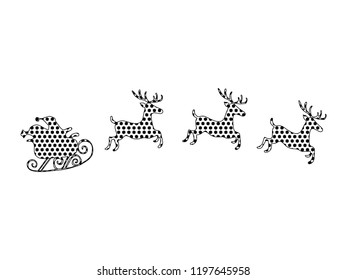 Pixel Image of Santa's Sleighs