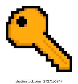 Ícone de tecla de pixel isolado no plano de fundo branco