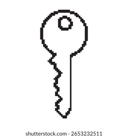Icono de clave de píxel diseño simple