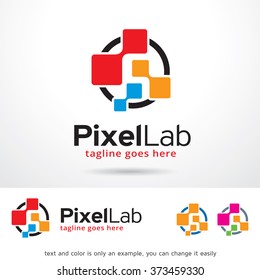 Pixel Lab Logo Design Template 