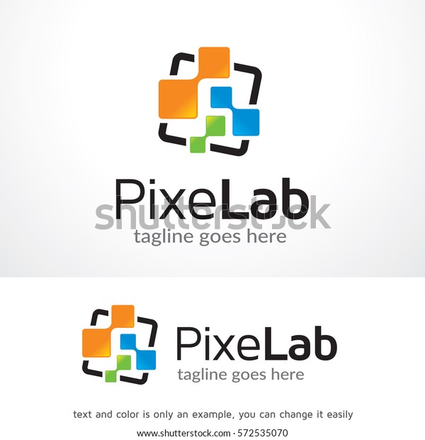 Pixel Lab Logo Template Design Vector Stock Vector (Royalty Free) 572535070