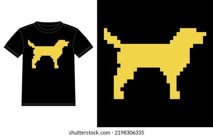 Pixel Labrador Retriever 80s Funny Halloween T-Shirt