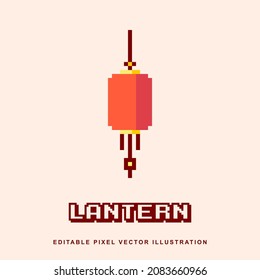 Pixel lantern design icon vector illustration for video game asset, motion graphic and others