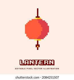 Pixel lantern icon vector illustration for video game asset, motion graphic and others