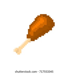 Pixel leg of meat  for games and applications.