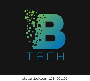 Blue Technology Gradient Logo