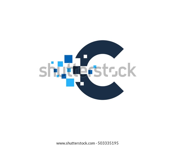 Pixel Letter C Logo Design\
Template