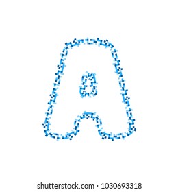 A Pixel Letter Logo Icon Design