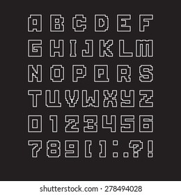 pixel letters of alphabet