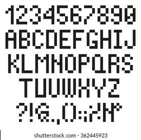 Pixel Letters And Numbers