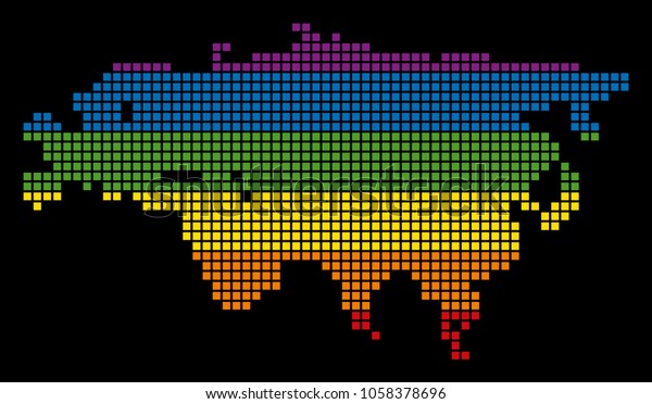 Pixel Lgbt Pride Eurasia Map Lesbians Stock Vector Royalty Free 1058378696 Shutterstock 1261
