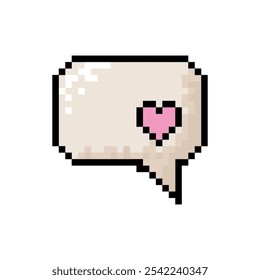 Ícone Pixel "Like" em estilo retro de 8 bits em um fundo transparente, simbolizando o amor. Perfeito para o Dia dos Namorados e designs digitais.