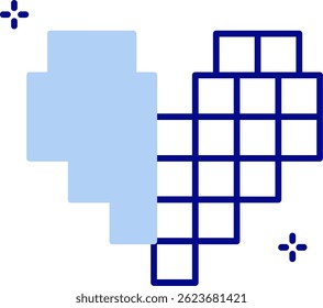 Pixel Line vector Icon Design