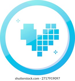Diseño de icono de Vector de línea de píxeles