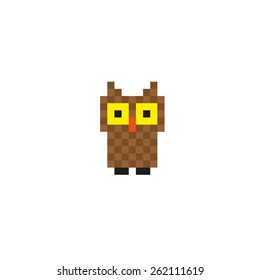Pixel little owl.