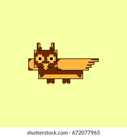 Pixel little owl