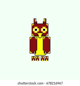 Pixel little owl