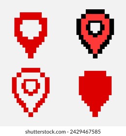 Conjunto de iconos de ubicación de píxeles