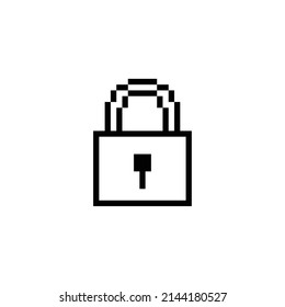  pixel lock icon vector  pixel art for 8 bit game