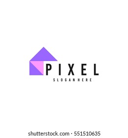 Pixel logo design concept