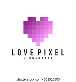 Pixel logo design concept