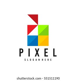 Pixel Logo Design Concept Stock Vector (Royalty Free) 551511190 ...