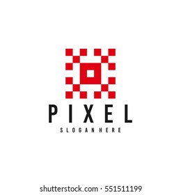 Pixel logo design concept