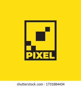 Pixel Logo Template, Perfect for Sticker, T-Shirt, etc