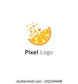 Pixel logo template Vector
