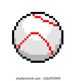 Pixel look art vector baseball ball rotate