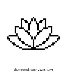 pixel lotus icon for 8 bit games