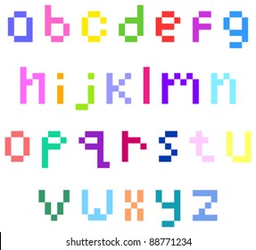73 Lower case font letters pixel Images, Stock Photos & Vectors ...