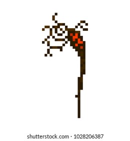 Pixel mage staff for games and websites