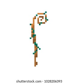 Pixel mage staff for games and websites