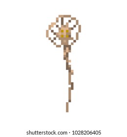 Pixel mage staff for games and websites