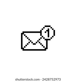  pixel mail 8 bit icon Envelope icon vector pixel 